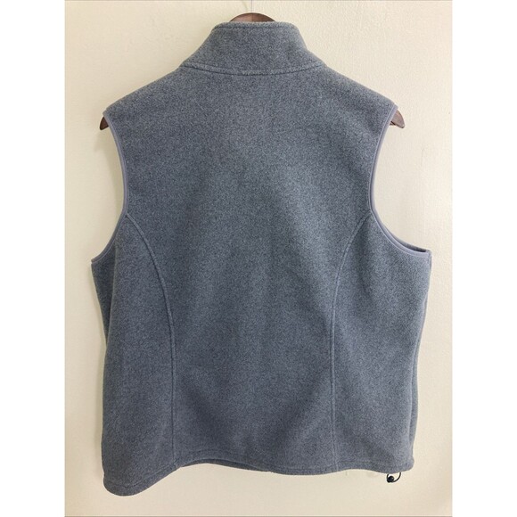 LL Bean Vest Women XL Gray Fleece Jacket Coat Performance Full Zip Polartec - Picture 2 of 13